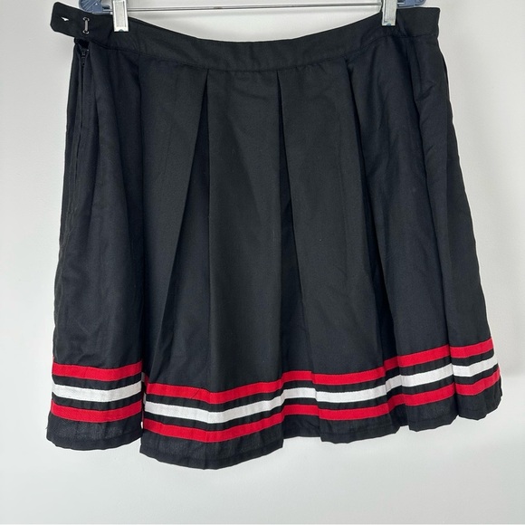 Social Collision Skirt Size XXL Black Pleated Goth Dark Academia Emo Skater - Picture 2 of 7